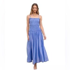 Moon River Smocked Midi Sundress - size S